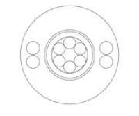 Logo Cable optique 36 fibres m6 g657a2  pour 1km ugaine-g657a2 diam 8mm 817636lngp