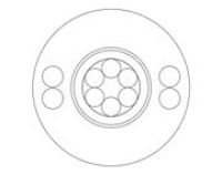 Logo Cable optique 24 fibres m6 g657a2  pour 1km ugaine-g657a2 diam 7mm 817624lngp